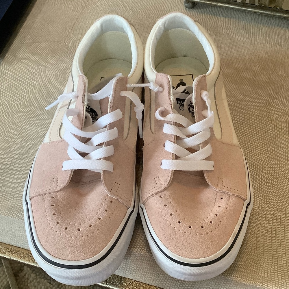 Vans Blush and Cream Low-Top Sneakers
